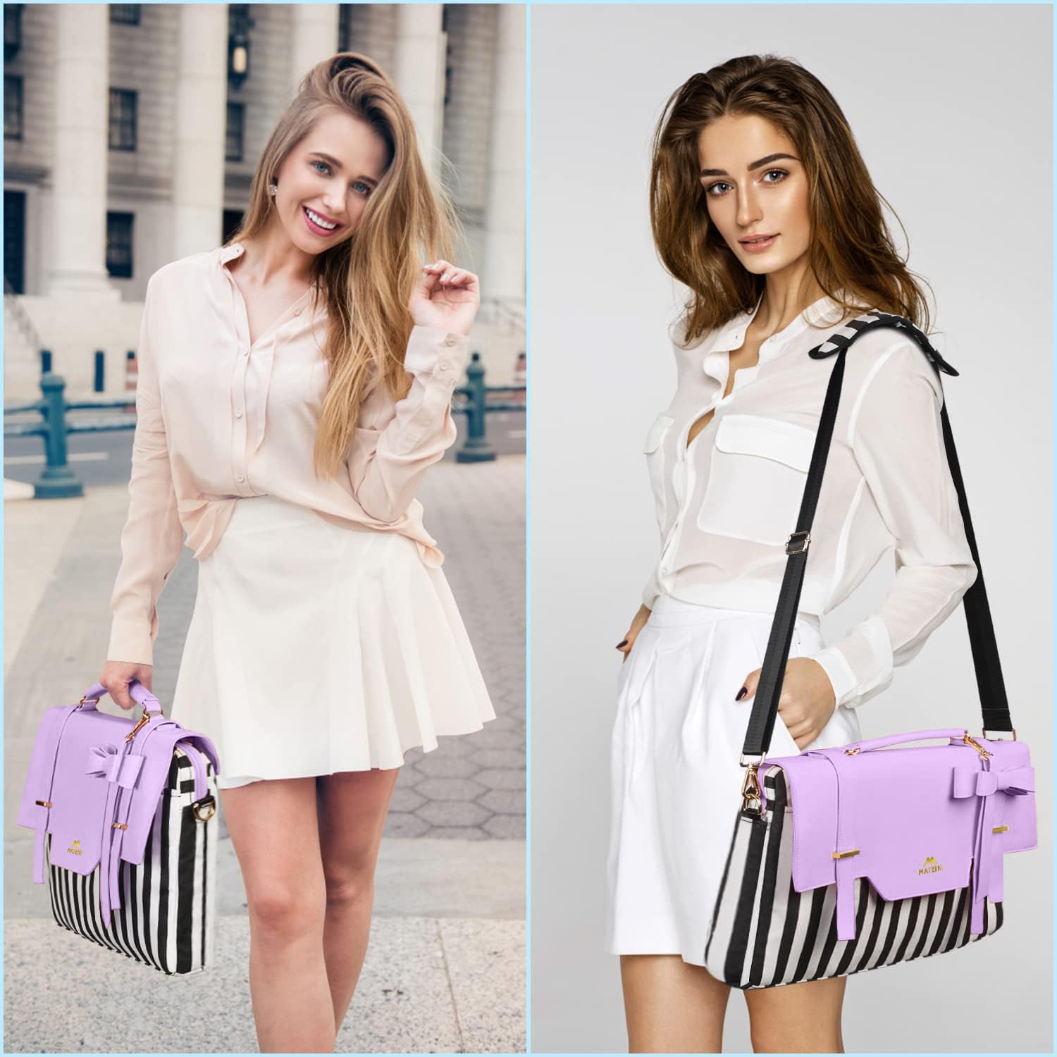 Foto 8 pulgar | Funda Para Portátil Matein De 17 Pulgadas Para Mujer Con Bolsillo Rfid  Color Morado - Venta Internacional.
