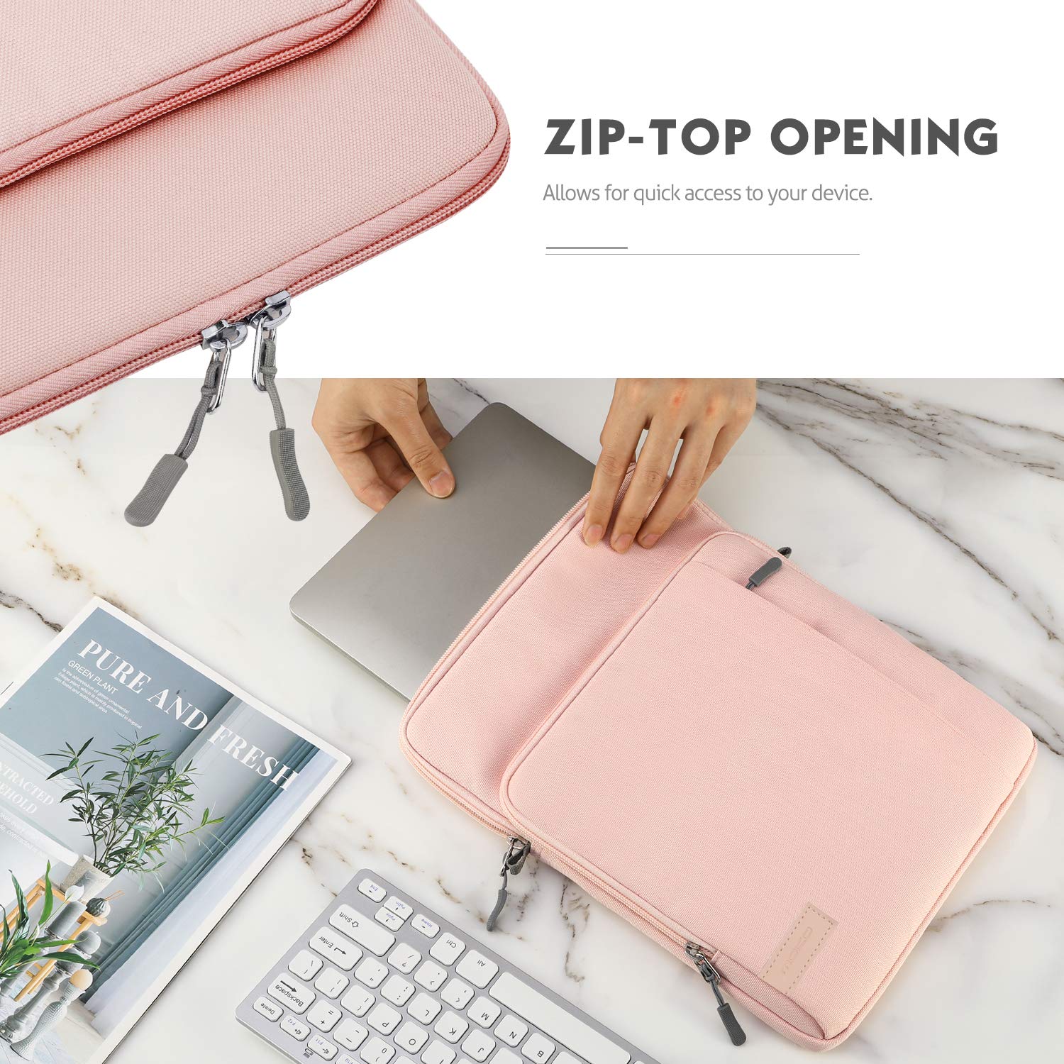 Foto 5 | Funda Para Portátil Moko Para El Nuevo Macbook De 13 3 A 14 Pulgadas  Color Rosa - Venta Internacional.