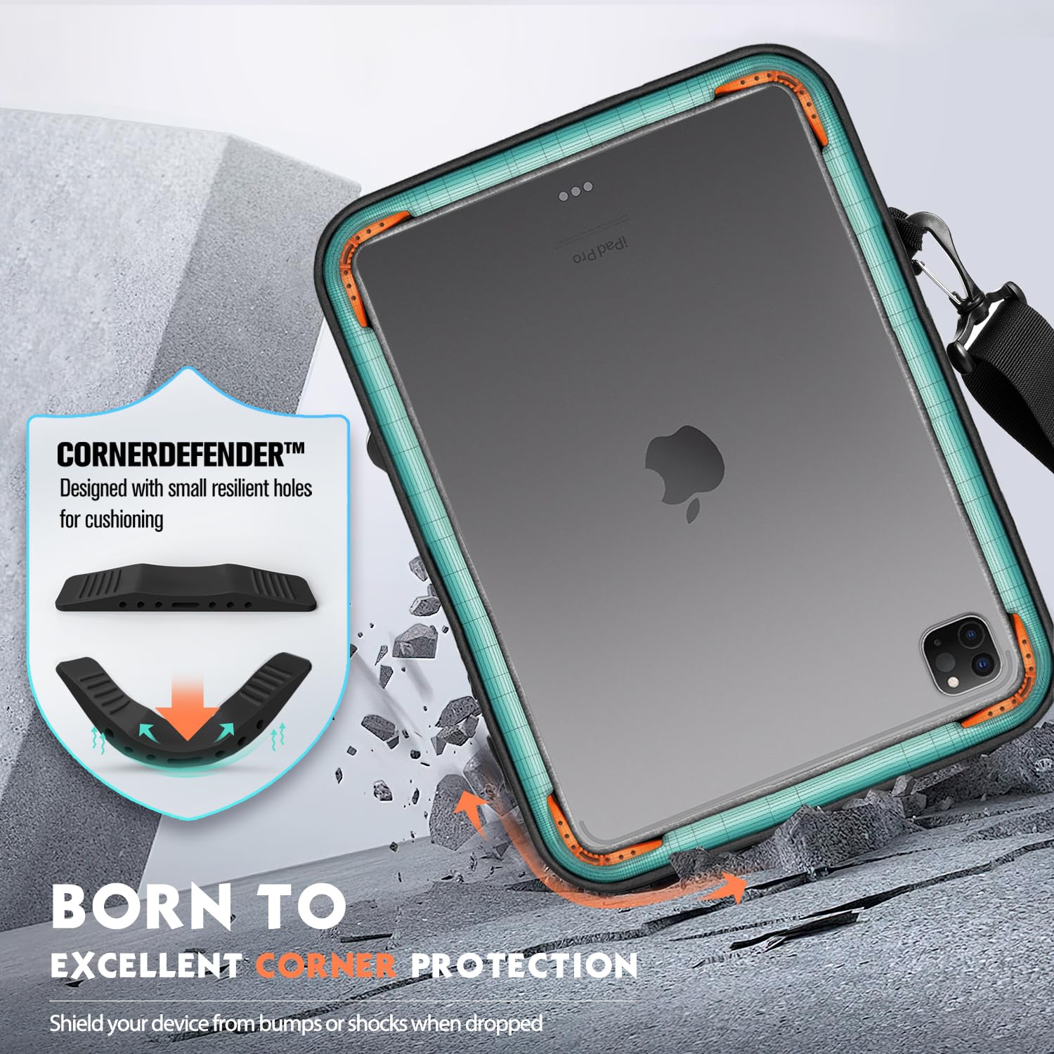 Foto 5 pulgar | Funda Para Tablet Moko De 12 9 Pulgadas  Negra Y Gris  Para Ipad Pro - Venta Internacional.