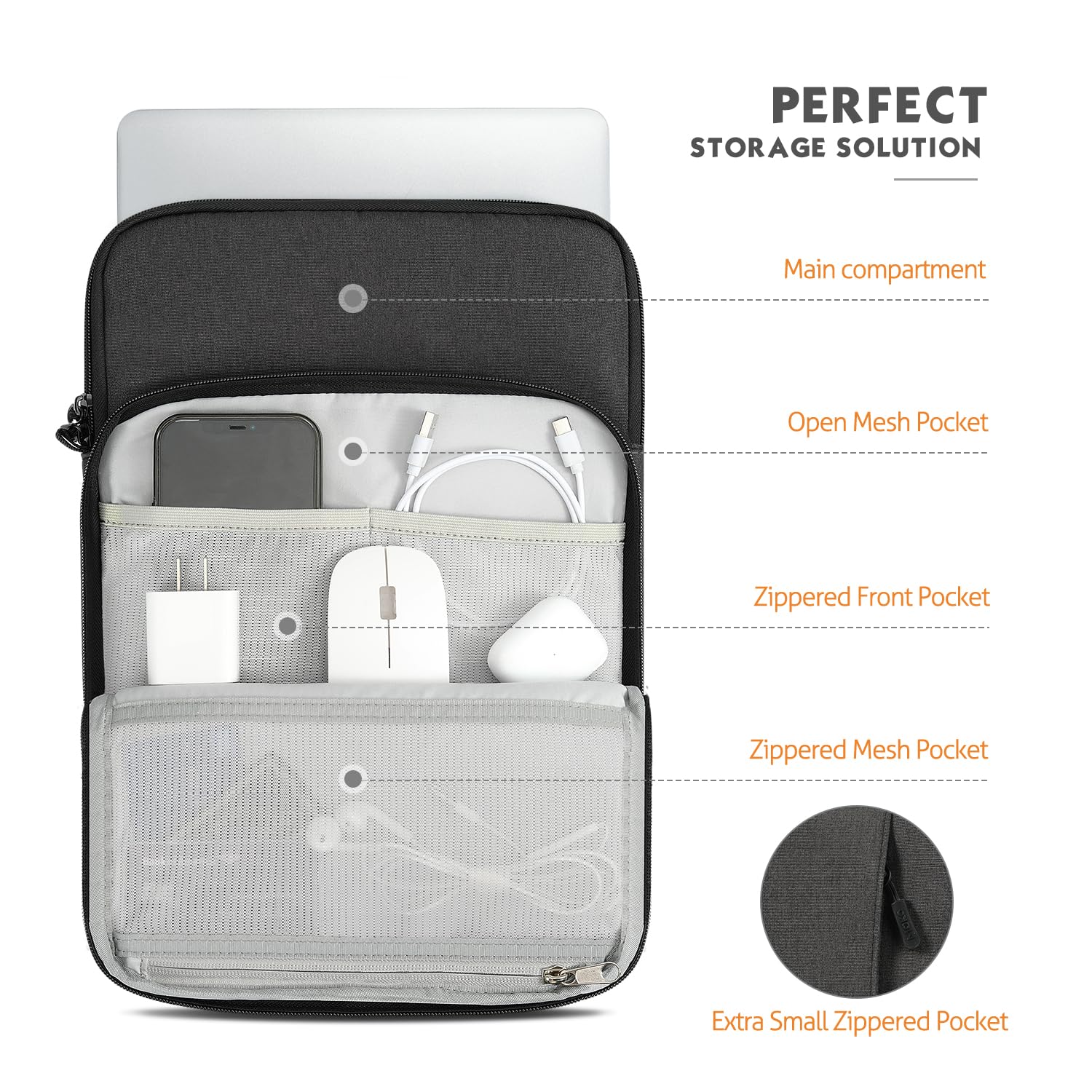 Foto 7 pulgar | Funda Para Tablet Moko De 12 9 Pulgadas  Negra Y Gris  Para Ipad Pro - Venta Internacional.