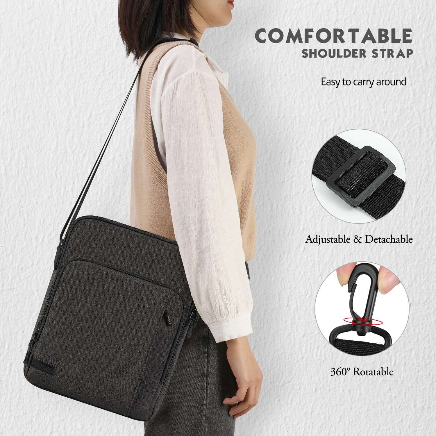 Foto 8 pulgar | Funda Para Tablet Moko De 12 9 Pulgadas  Negra Y Gris  Para Ipad Pro - Venta Internacional.