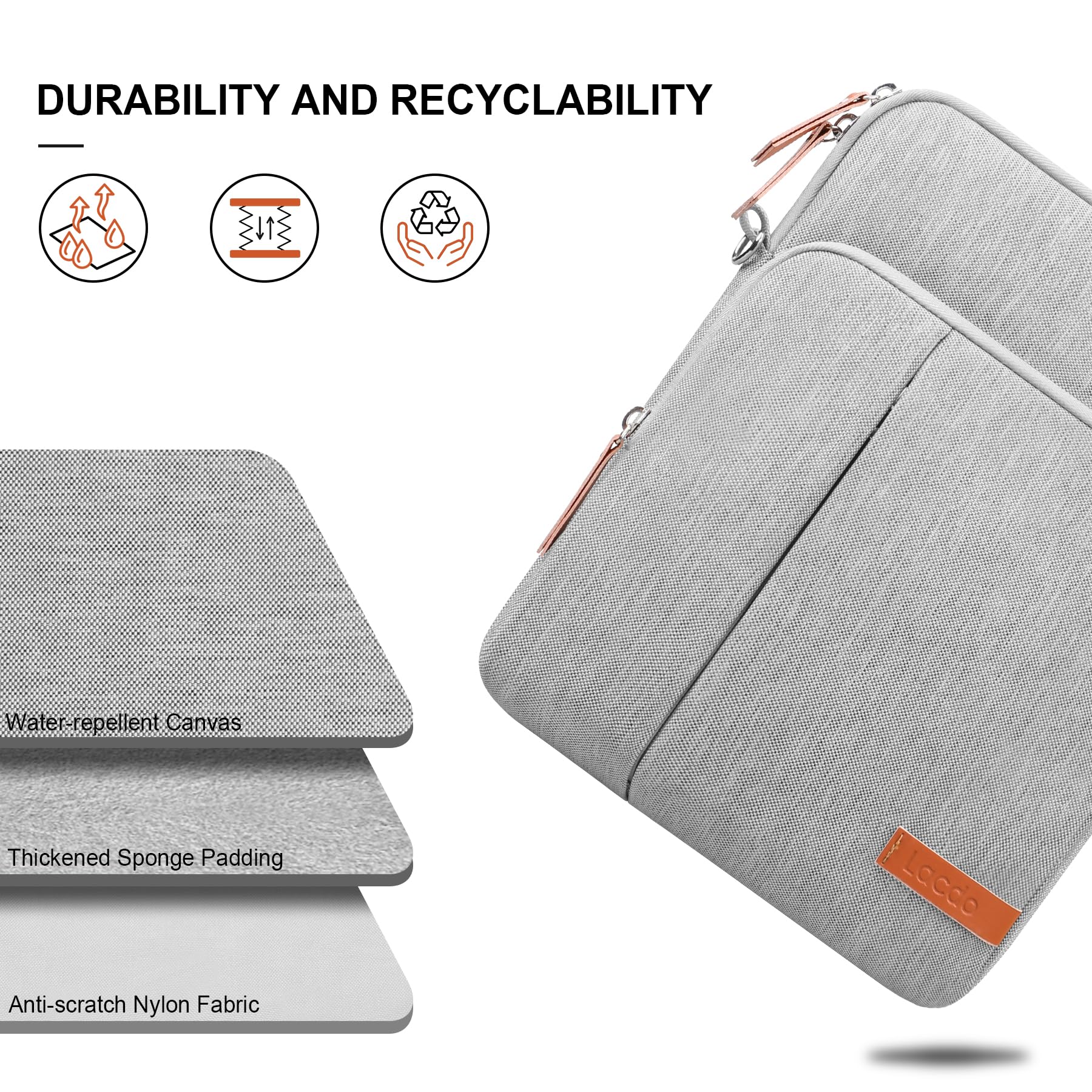 Foto 5 | Funda Para Tablet Lacdo Para Ipad De 11 Pulgadas Y Samsung Galaxy  Color Gris - Venta Internacional.