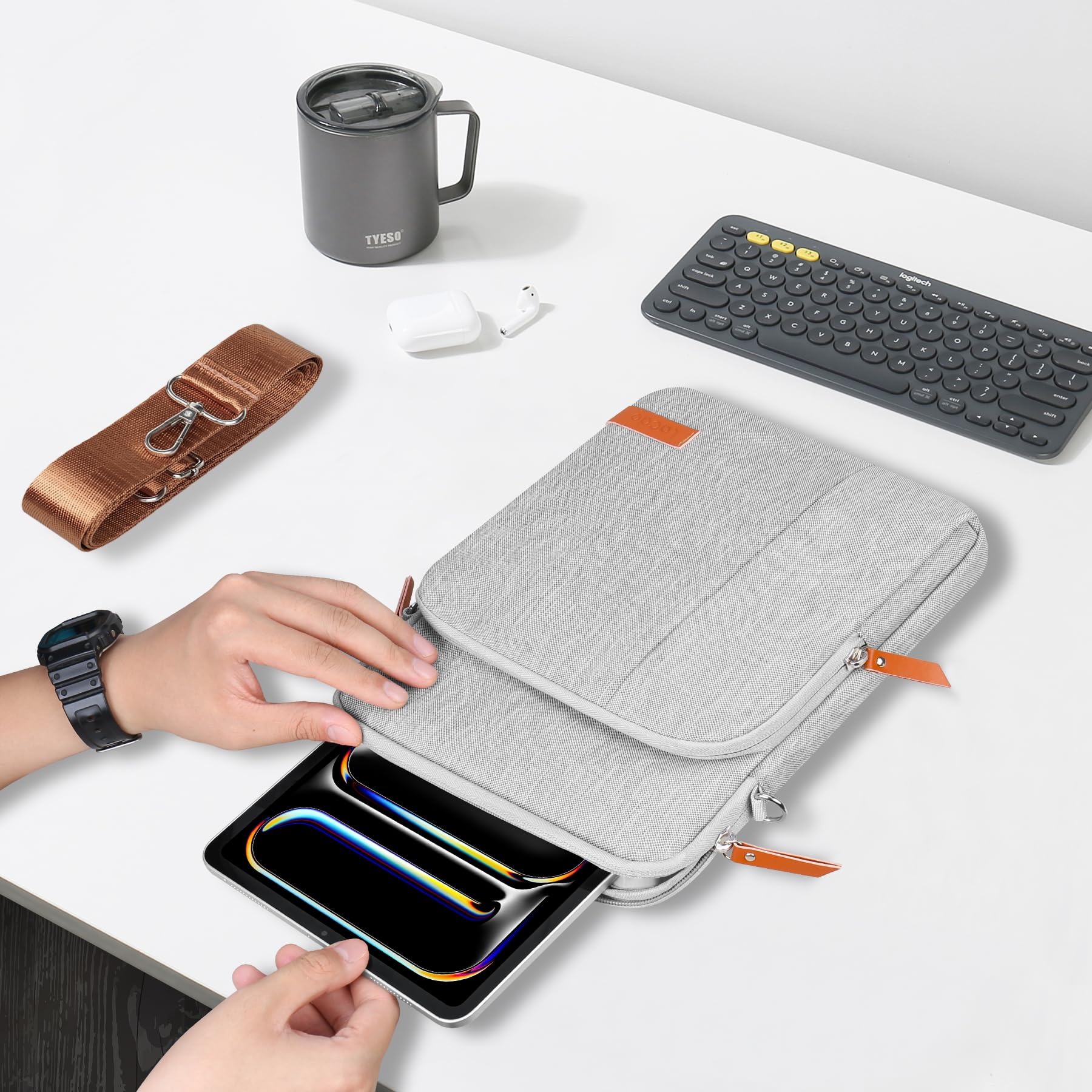 Foto 8 pulgar | Funda Para Tablet Lacdo Para Ipad De 11 Pulgadas Y Samsung Galaxy  Color Gris - Venta Internacional.