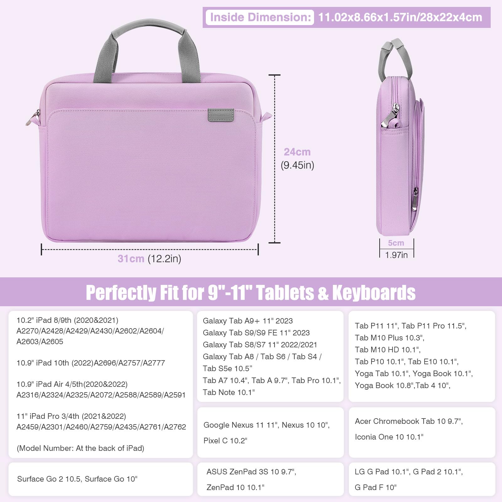 Foto 3 pulgar | Funda Para Tablet Moko De 9 A 11 Pulgadas Para Ipad Air M3  Color Morado - Venta Internacional.