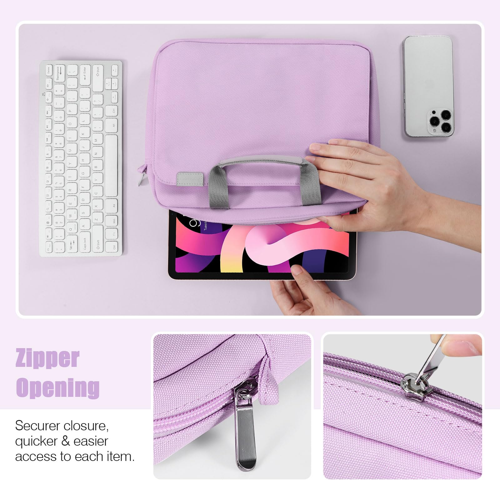 Foto 5 | Funda Para Tablet Moko De 9 A 11 Pulgadas Para Ipad Air M3  Color Morado - Venta Internacional.
