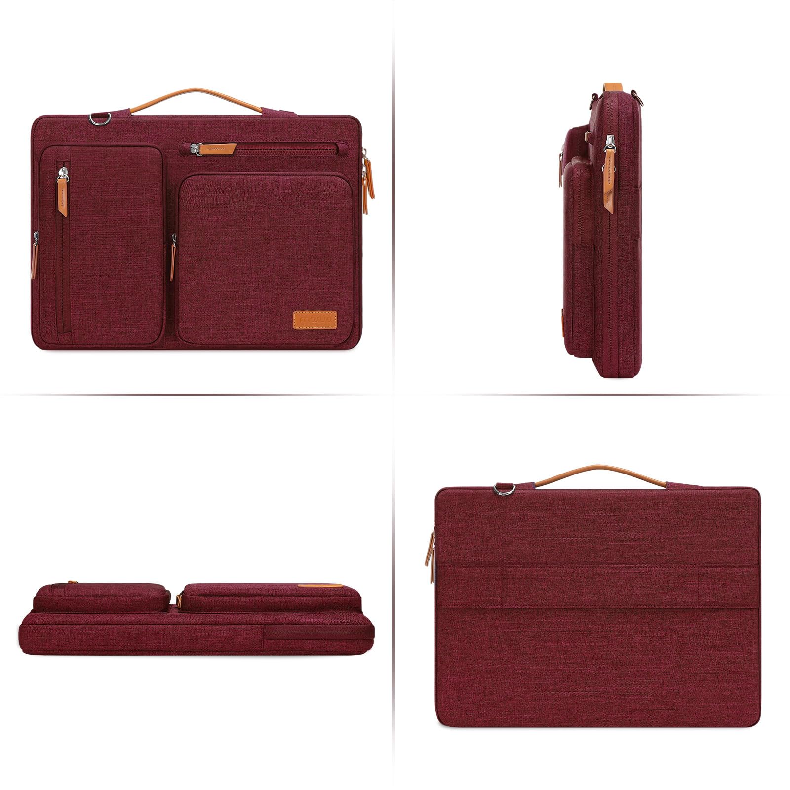 Foto 6 pulgar | Bolsa De Hombro Para Portátil Mosiso 360 Protective 17-17 3 Pulgadas  Color Rojo Vino - Venta Internacional.