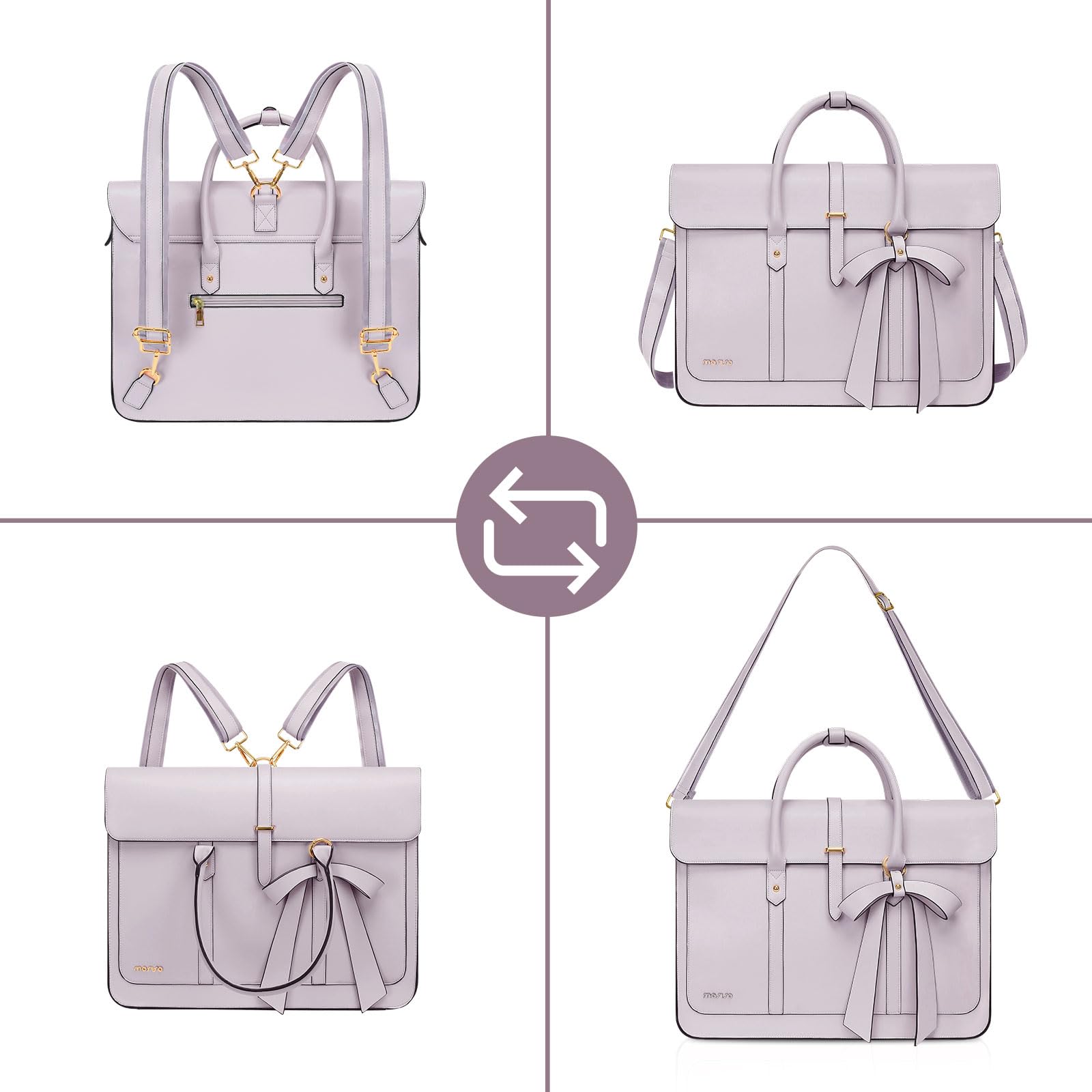 Foto 6 | Bolsa Para Portátil Mosiso De Piel Sintética De 13-14 Pulgadas Para Mujer - Venta Internacional.