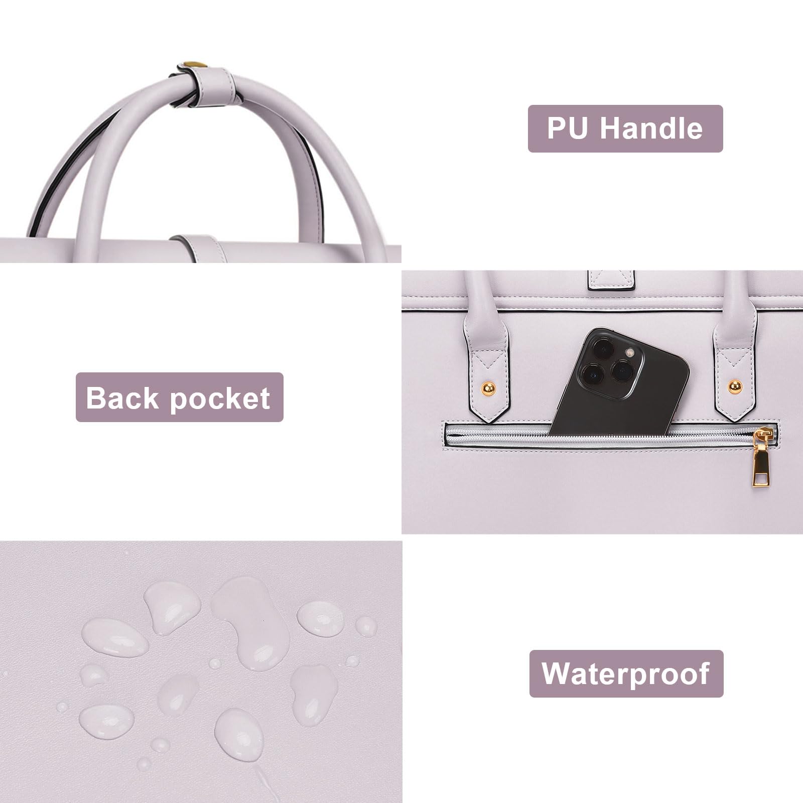 Foto 7 | Bolsa Para Portátil Mosiso De Piel Sintética De 13-14 Pulgadas Para Mujer - Venta Internacional.