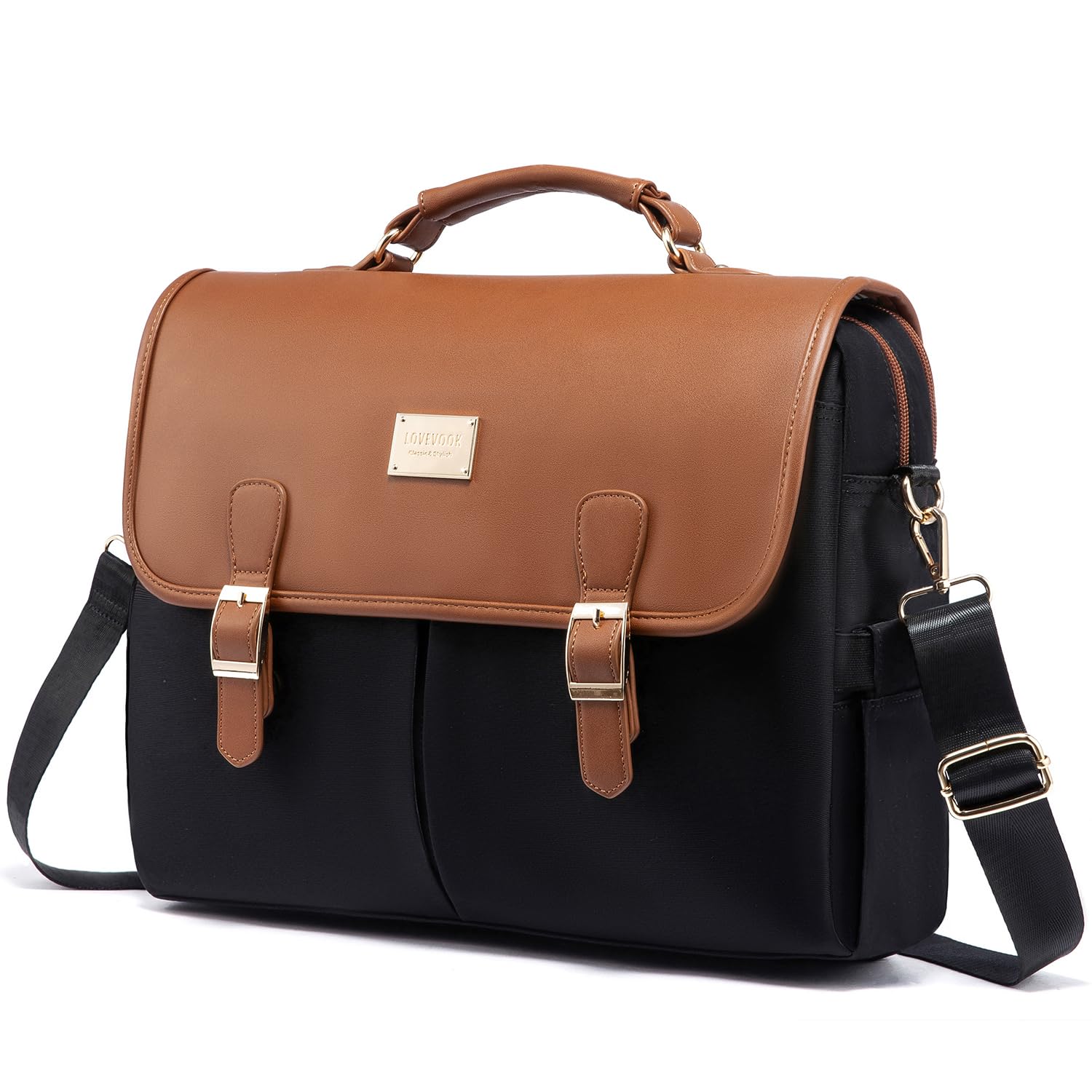 Bolsa Para Portátil Lovevook Para Mujer De 15.6 Pulgadas  Marrón Y Negro - Venta Internacional.