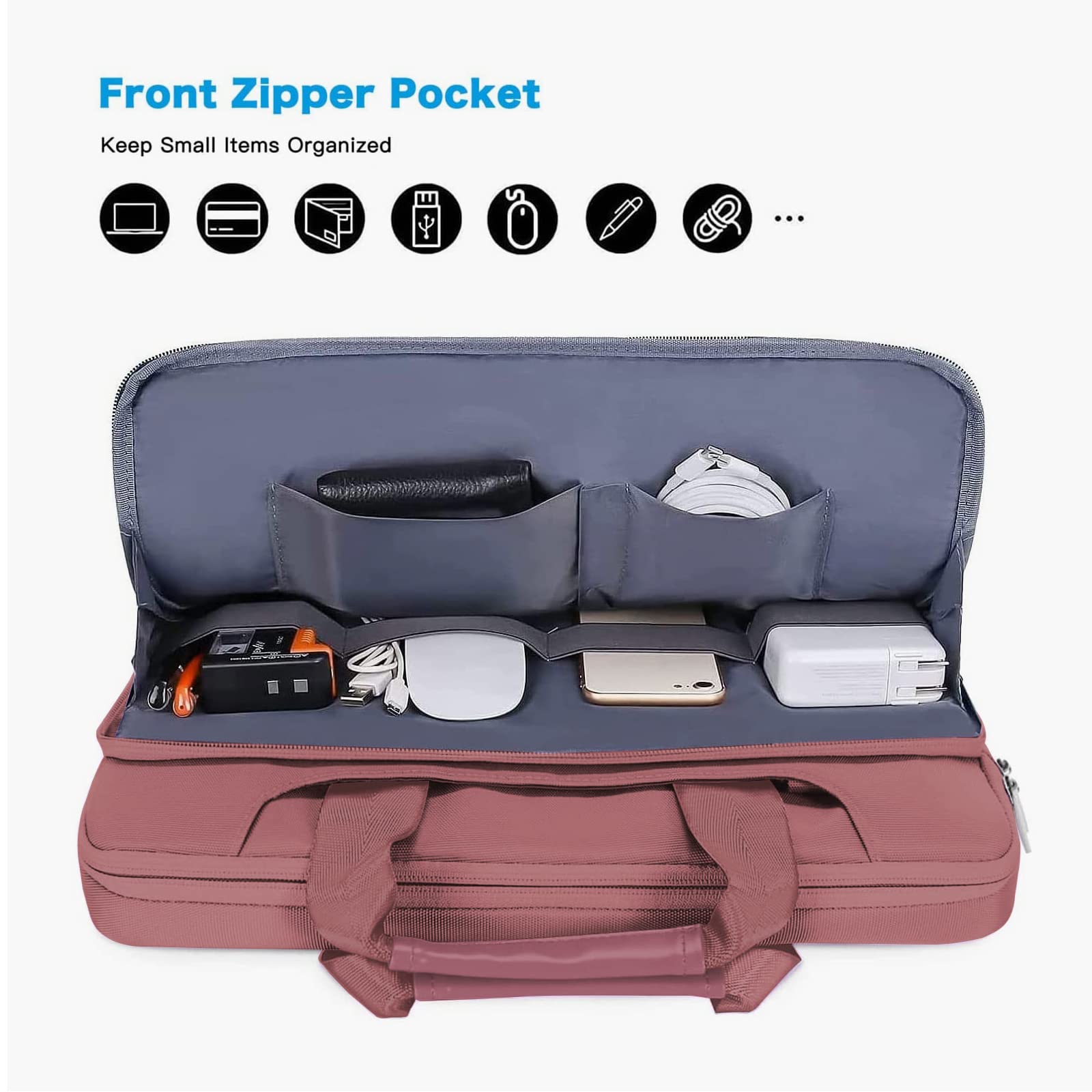 Foto 4 pulgar | Bolsa De Hombro Para Portátil Mosiso 360 Protective 13-14 Pulgadas Dusty Rose - Venta Internacional.