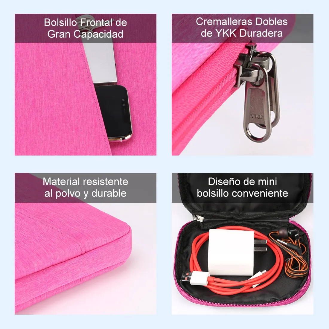 Foto 4 pulgar | Funda para Laptop 15.6'' Pulgadas color Rosa