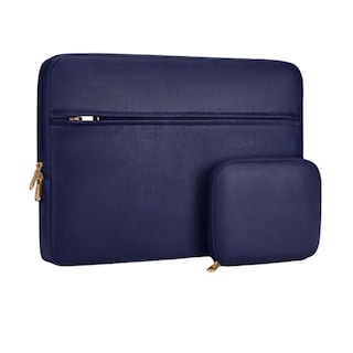 Foto 1 | Funda para Laptop de Cuero 15-15.6 Pulgadas Azul Marino