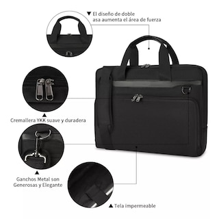 Foto 3 | Funda Maletín para Laptop 15-15.6 Impermeable Eo Safe Imports Esi-8707 color Negro