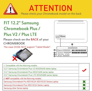 Foto 3 | Venta Internacional - Funda Fintie para Chromebook Plus V2 de 12,2 Pulgadas