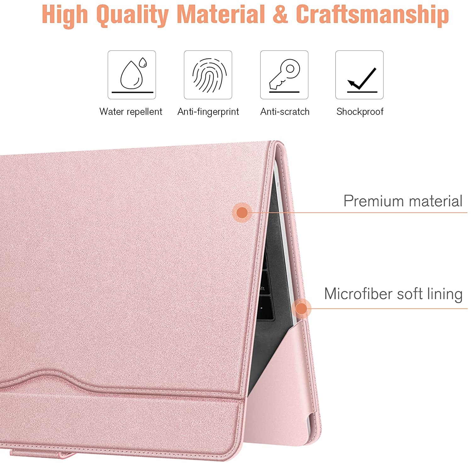 Foto 4 pulgar | Funda Fintie Rosegold para MacBook Air/pro - Venta Internacional