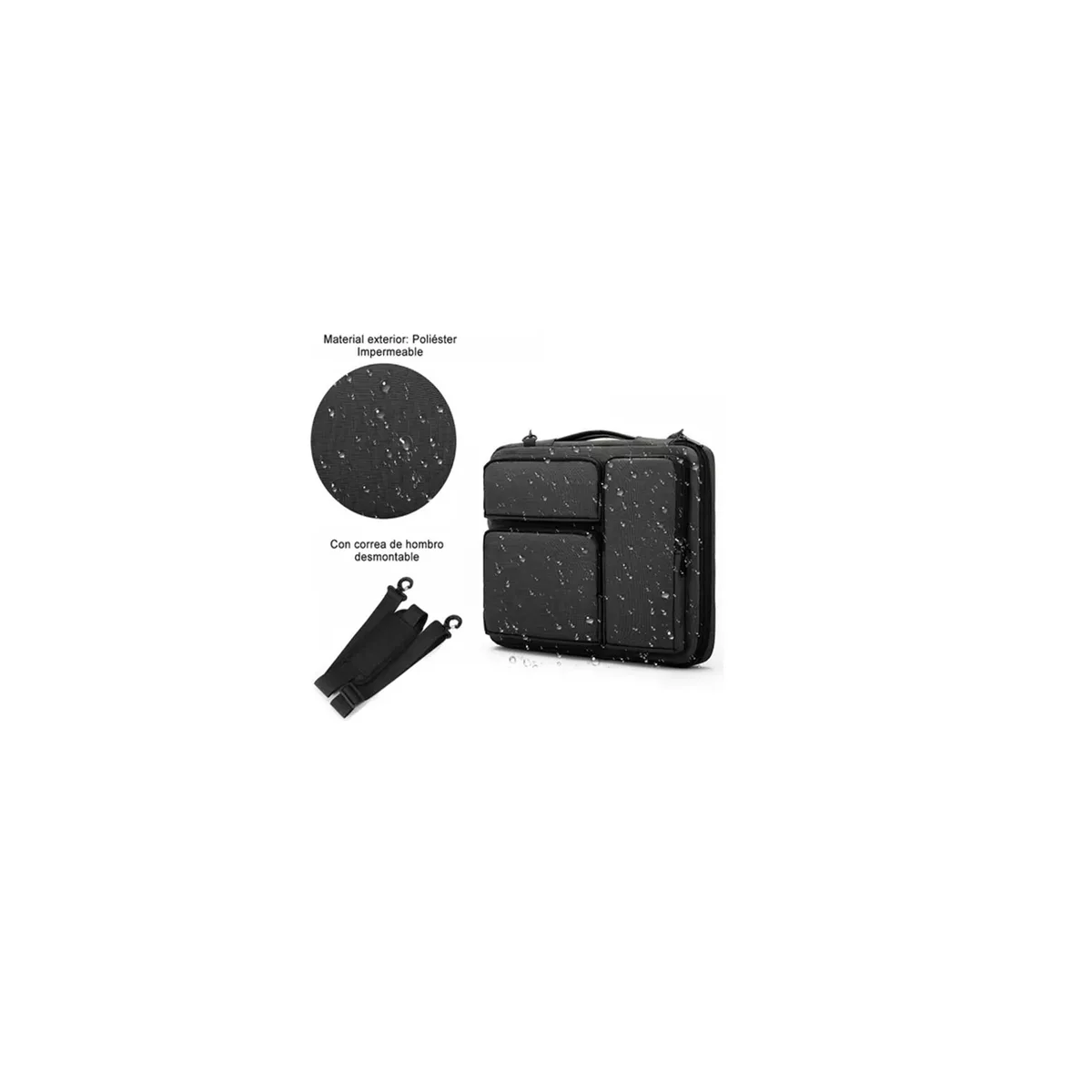 Foto 4 pulgar | Funda Protectora para Laptop 14.1'' Impermeable Eo Safe Imports Esi-14318 Negra