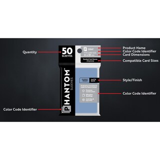 Foto 2 | Fundas para Cartas Capstone Games Phantom Gold 50 x 75 mm Paquete de 50 - Venta Internacional