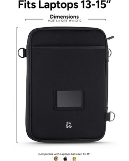 Foto 2 | Funda Protectora Para Portátil Zagg 13+ De 13 A 15 Pulgadas, Resistente Al Agua - Venta Internacional.