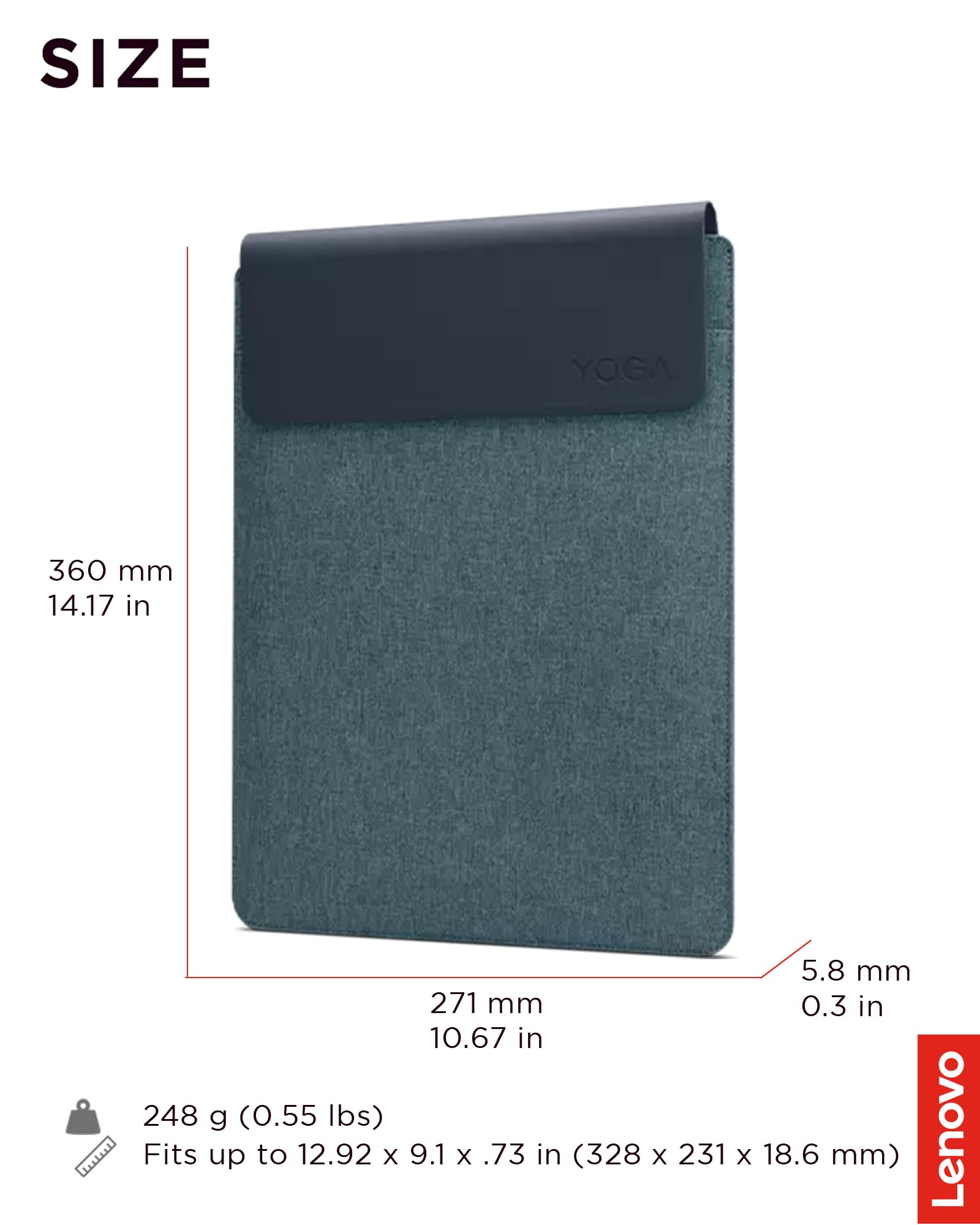 Foto 7 | Funda Para Portátil Lenovo Slim De 14 Pulgadas, Color Verde Azulado - Venta Internacional.