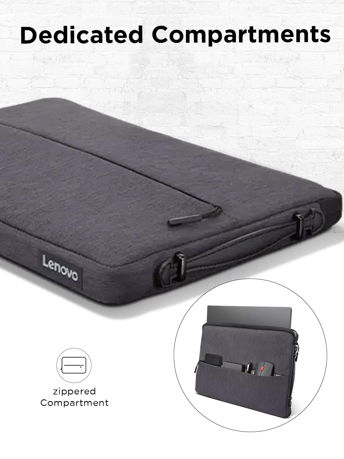 Foto 6 | Funda Para Portátil Lenovo Urban De 14 Pulgadas, Resistente Al Agua, Gris - Venta Internacional.