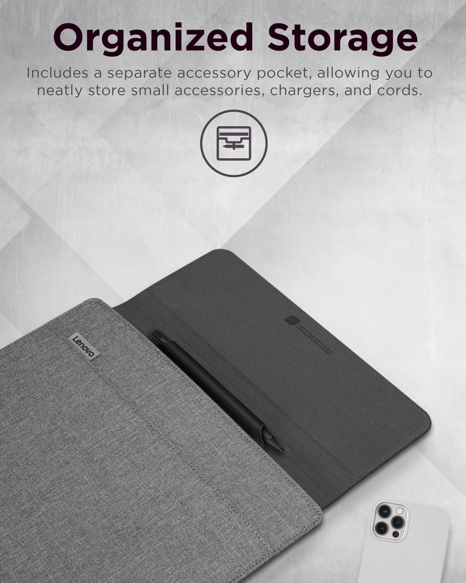 Foto 4 | Funda Para Portátil Lenovo Slim De 14 Pulgadas, Color Gris - Venta Internacional.