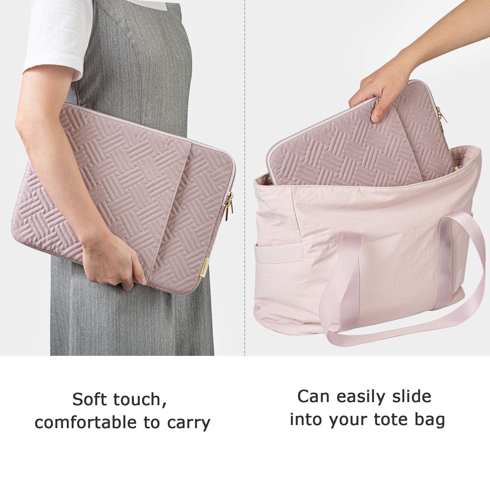 Foto 4 pulgar | Funda para Portátil Bagsmart Rosa 13 Pulgadas - Venta Internacional