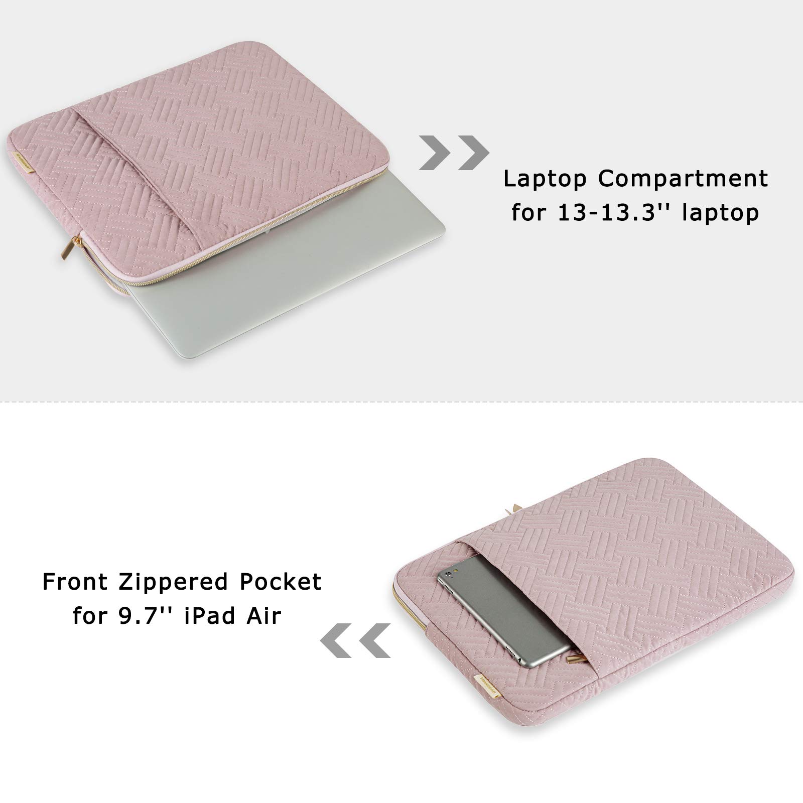 Foto 6 pulgar | Funda para Portátil Bagsmart Rosa 13 Pulgadas - Venta Internacional
