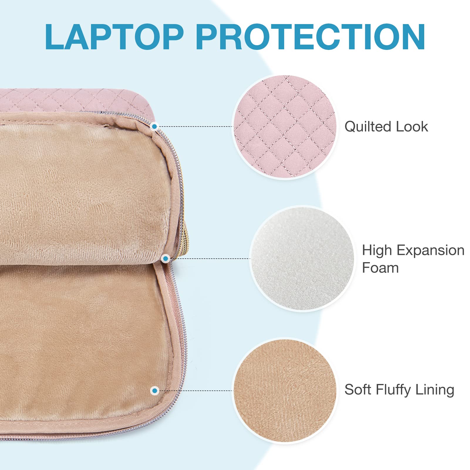 Foto 6 pulgar | Funda Protectora para Portátil Bagsmart de 15.6 Pulgadas Rosa - Venta Internacional