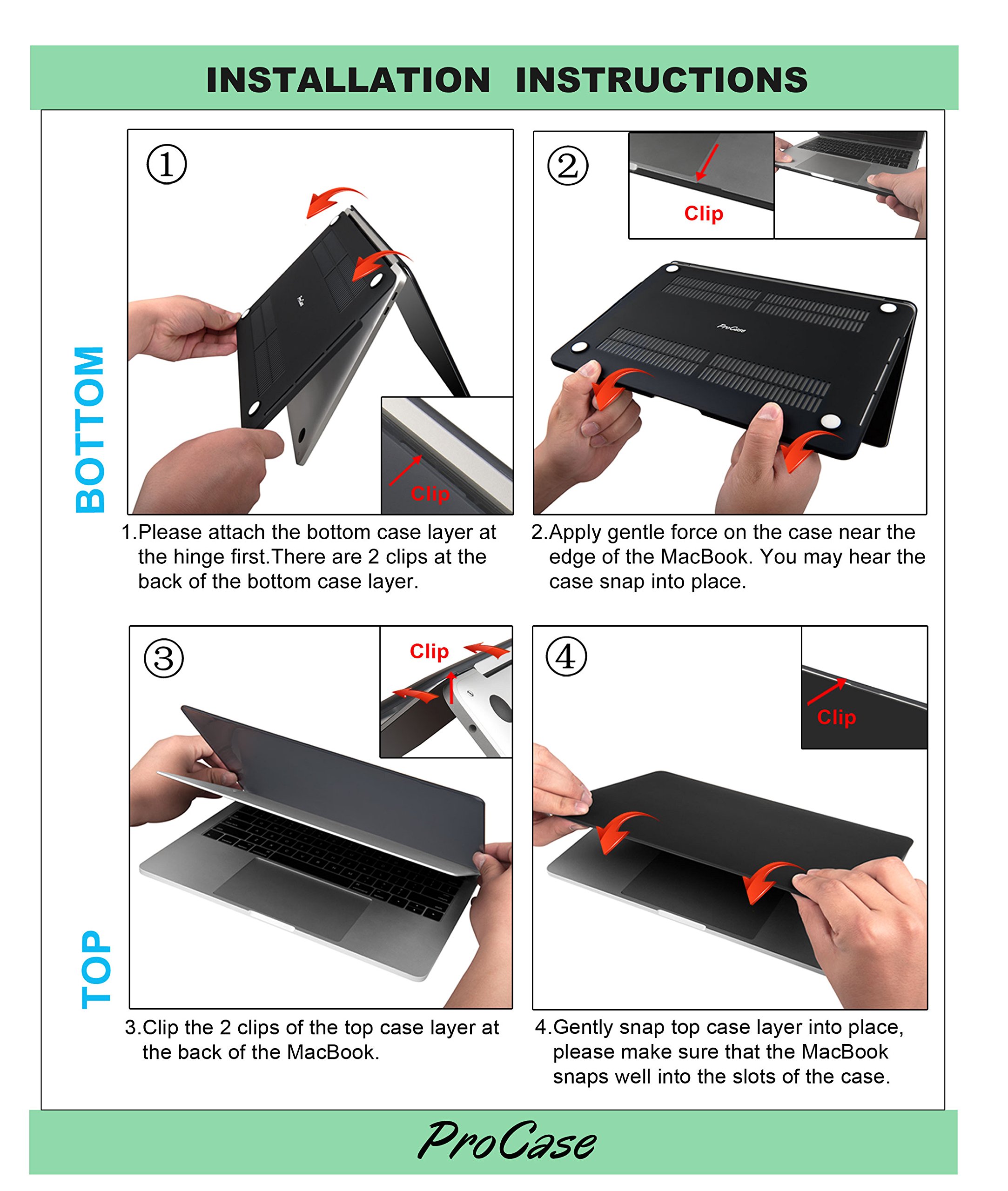 Foto 7 pulgar | Funda Rígida Procase Con Funda De Teclado Para Macbook Pro 15 - Venta Internacional.
