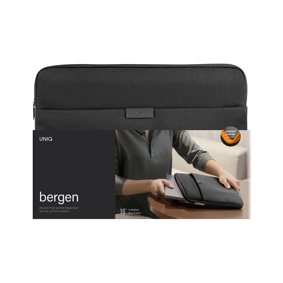 Foto 7 | Funda Para Macbook Hasta 16'' Negro Bergen De Uniq