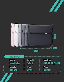 Foto 7 | Funda para Laptop Mark Ryden Mr67d Gris
