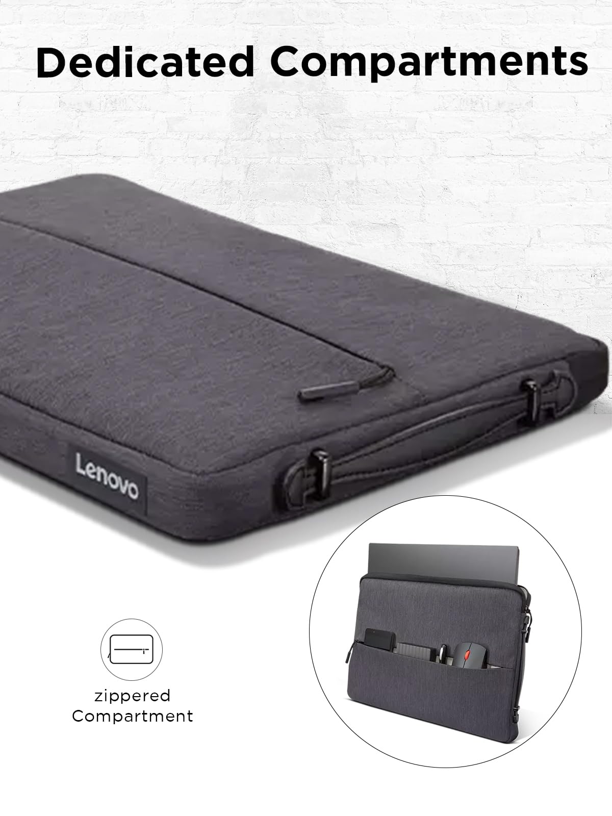 Foto 7 pulgar | Funda Para Portátil Lenovo Urban De 15.6 Pulgadas Para Macbook Air/pro, Color Carbón - Venta Internacional.