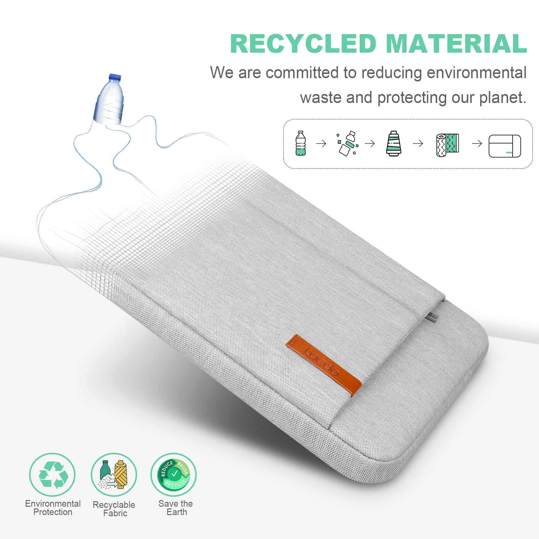Foto 3 pulgar | Funda Para Portátil Lacdo Para Macbook Air/pro De 13 Pulgadas, Gris - Venta Internacional.