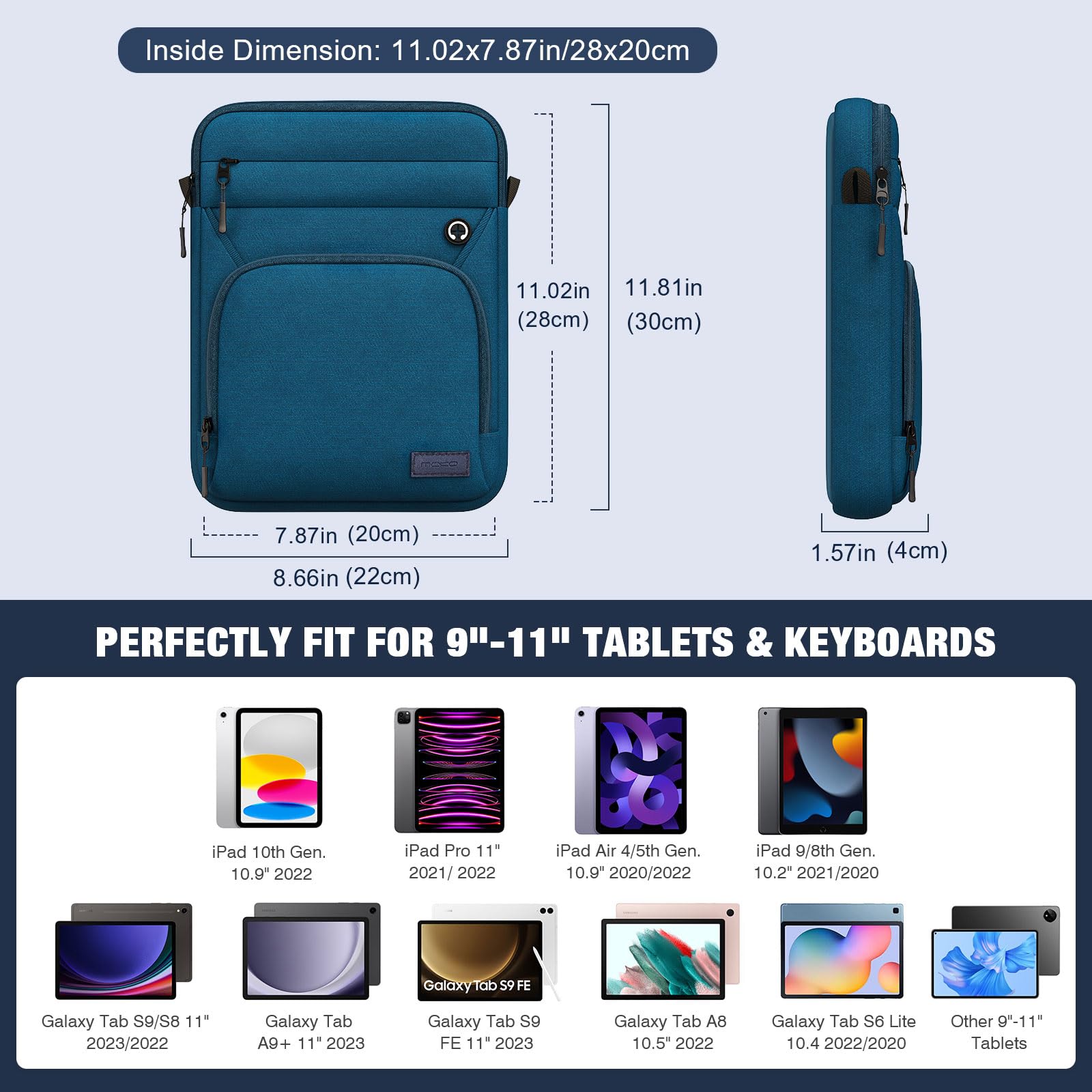 Foto 2 | Funda MoKo para Tablet de 9 a 11 Pulgadas Azul  - Venta Internacional