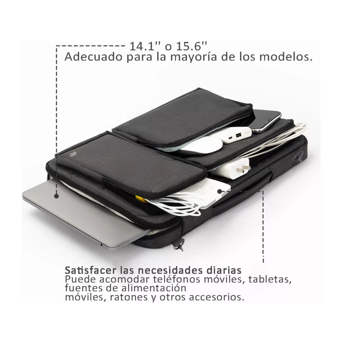 Foto 3 pulgar | Funda Maletin Protectora Laptop 15.6'' Impermeable Eo Safe Imports Esi-14319-1 Negro