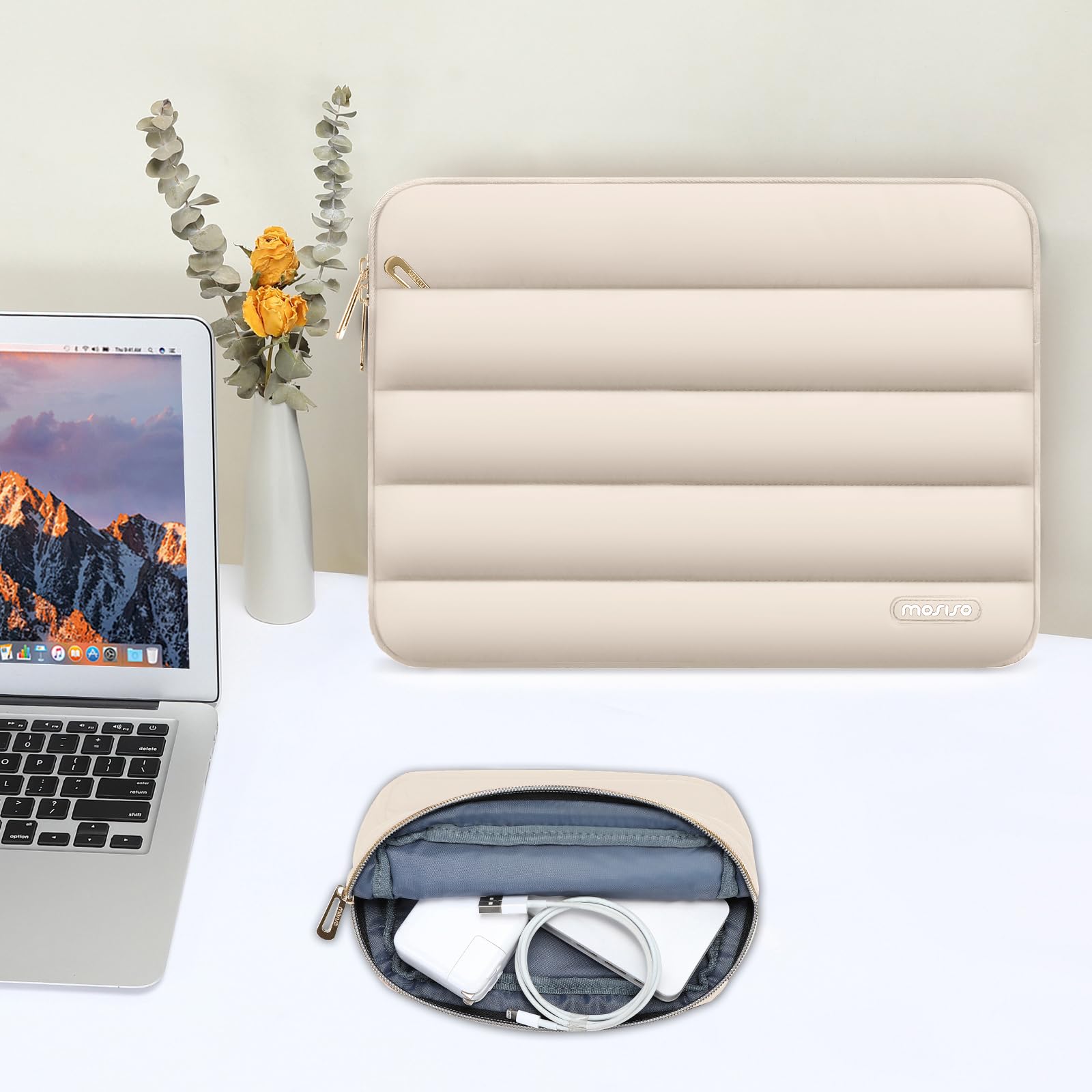 Foto 5 | Funda Para Portátil Mosiso De 13-14 Pulgadas Con Funda Abullonada Para Macbook Air/pro - Venta Internacional.