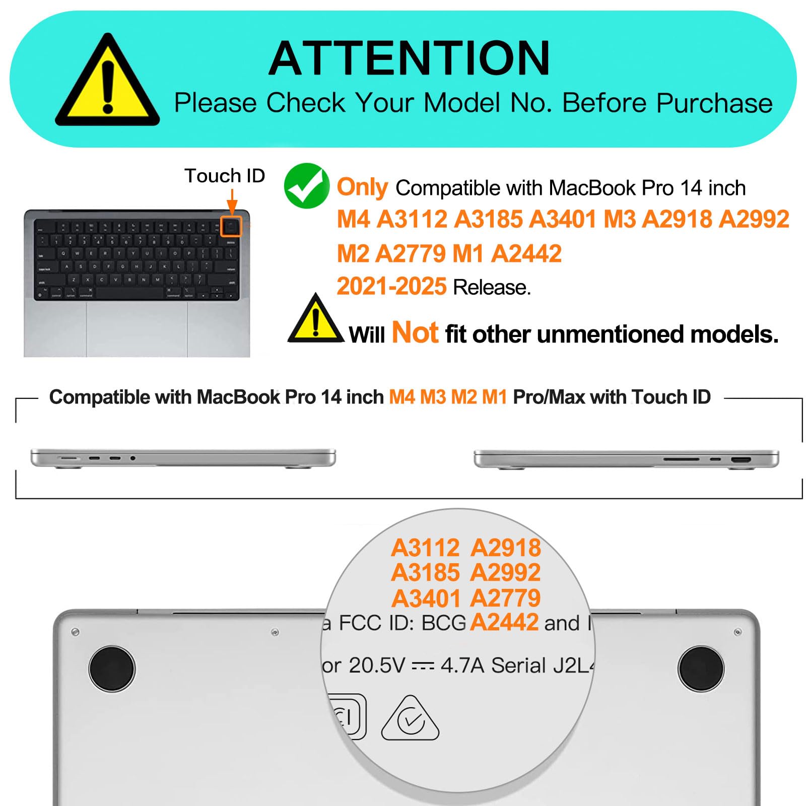 Foto 3 pulgar | Funda Mosiso Compatible Con Macbook Pro De 14 Pulgadas 2021-2025 - Venta Internacional.