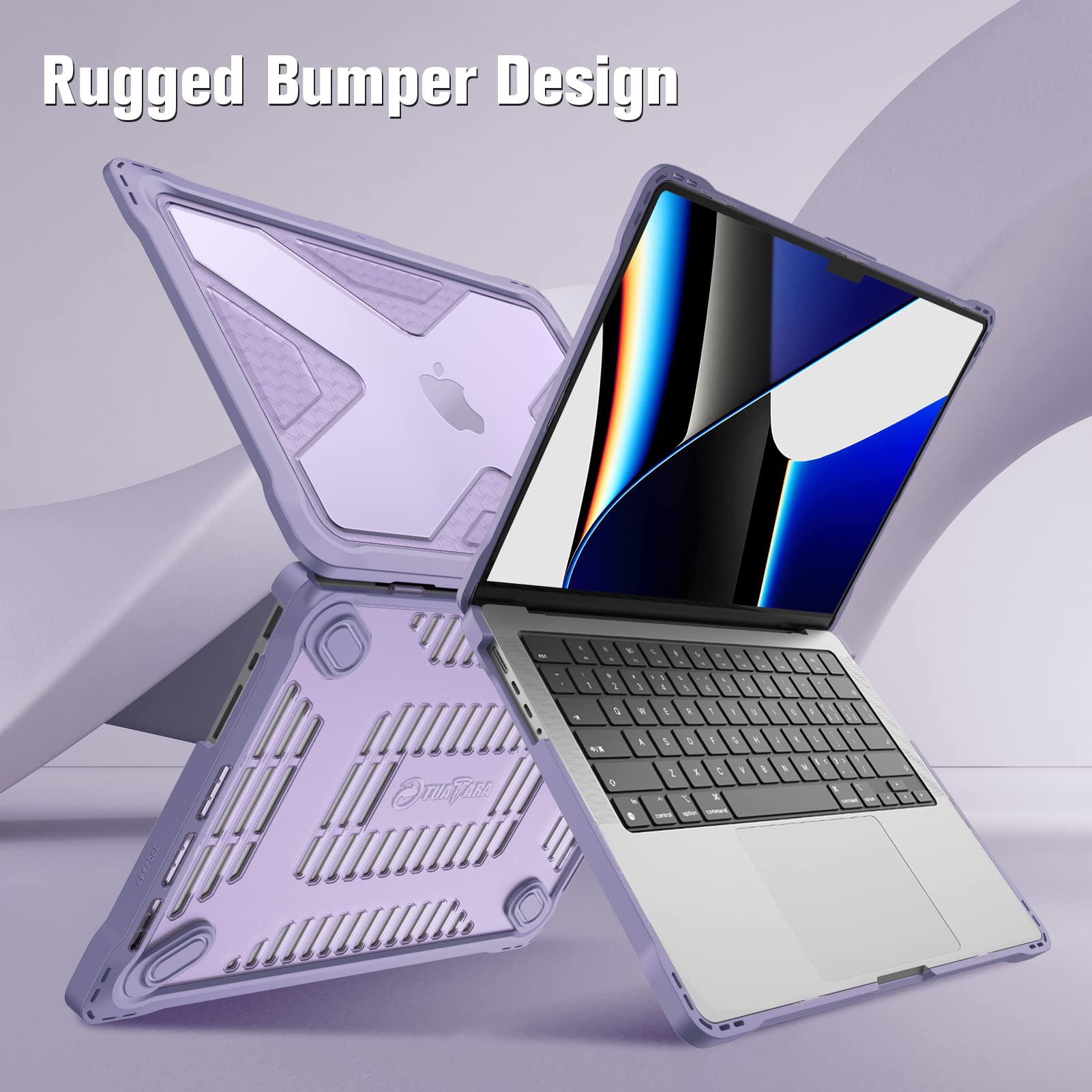 Foto 5 pulgar | Funda Fintie Para Macbook Pro 14 Pulgadas A3401 A3185 A3112 Lila - Venta Internacional.