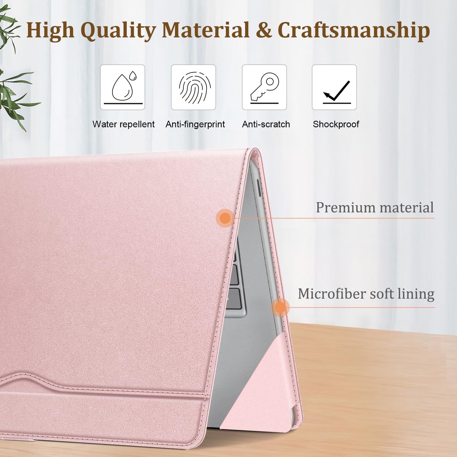 Foto 3 pulgar | Funda Fintie Para Portátil Microsoft Surface De 15 Pulgadas Rose Go - Venta Internacional.
