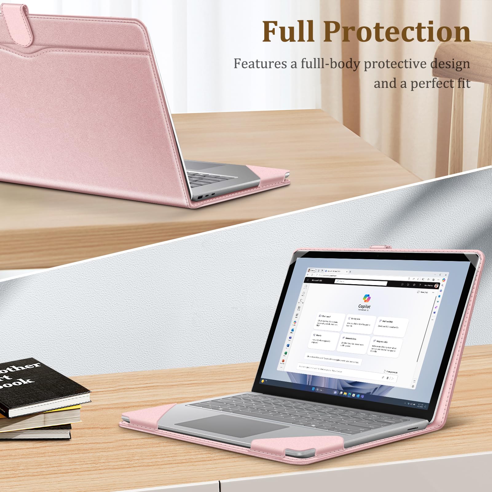 Foto 4 pulgar | Funda Fintie Para Portátil Microsoft Surface De 15 Pulgadas Rose Go - Venta Internacional.