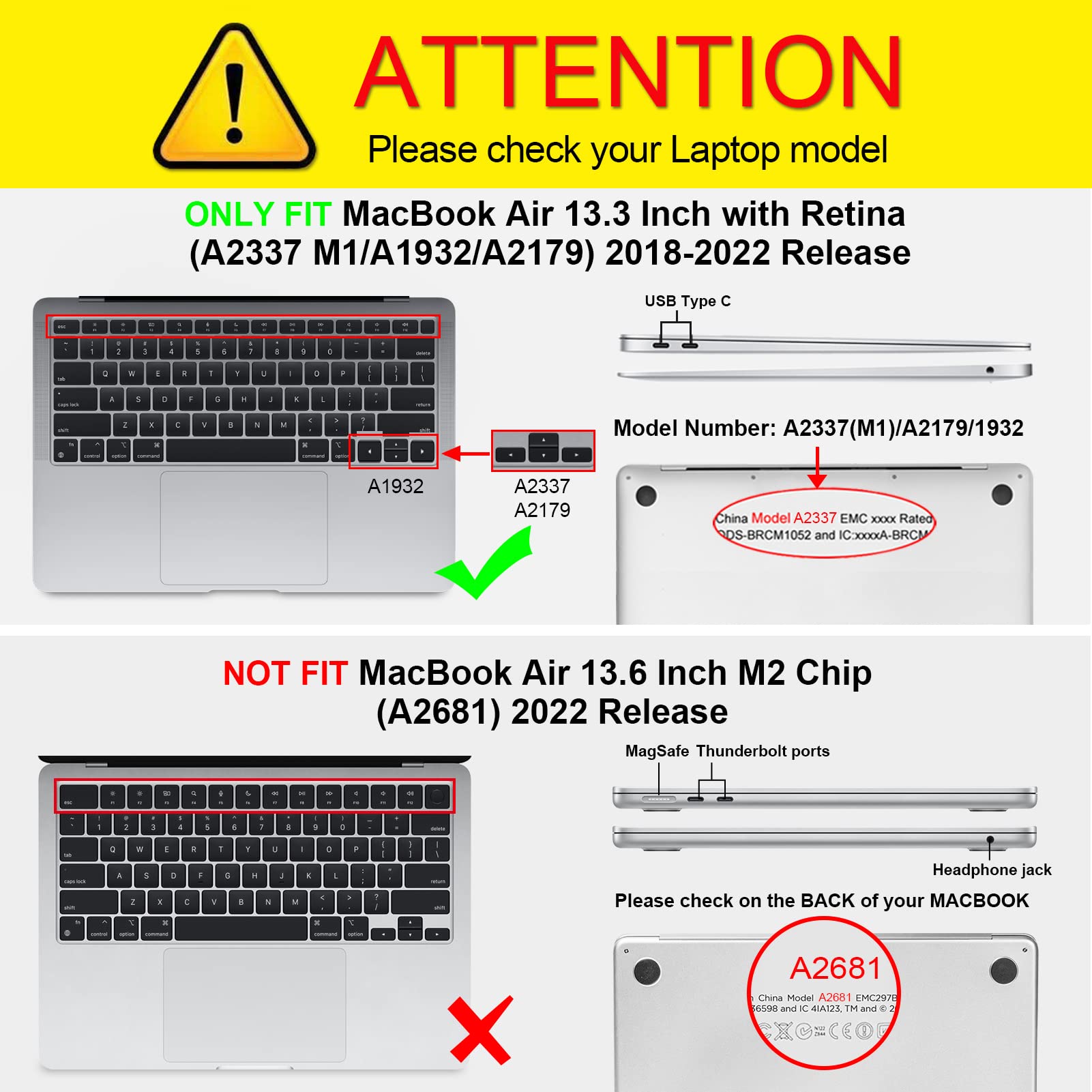 Foto 3 pulgar | Funda Fintie Para Macbook Air 13 A2337 (m1) /a2179/a1932 - Venta Internacional.