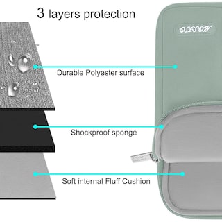 Foto 4 | Funda para Laptop 13.3 Pulgadas Verde Envejecido - Venta Internacional