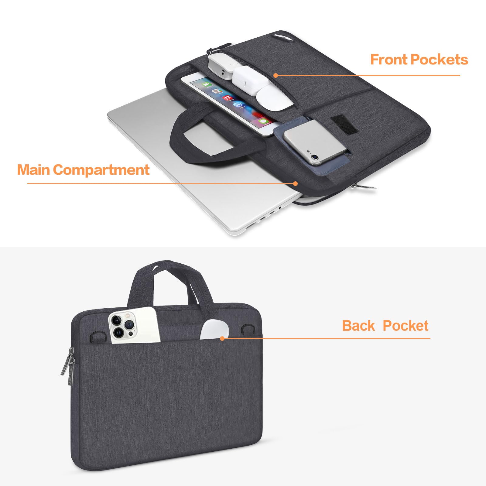 Foto 3 pulgar | Bandolera Para Portátil Compatible Con Mosiso, Macbook De 13 A 14 Pulgadas - Venta Internacional.