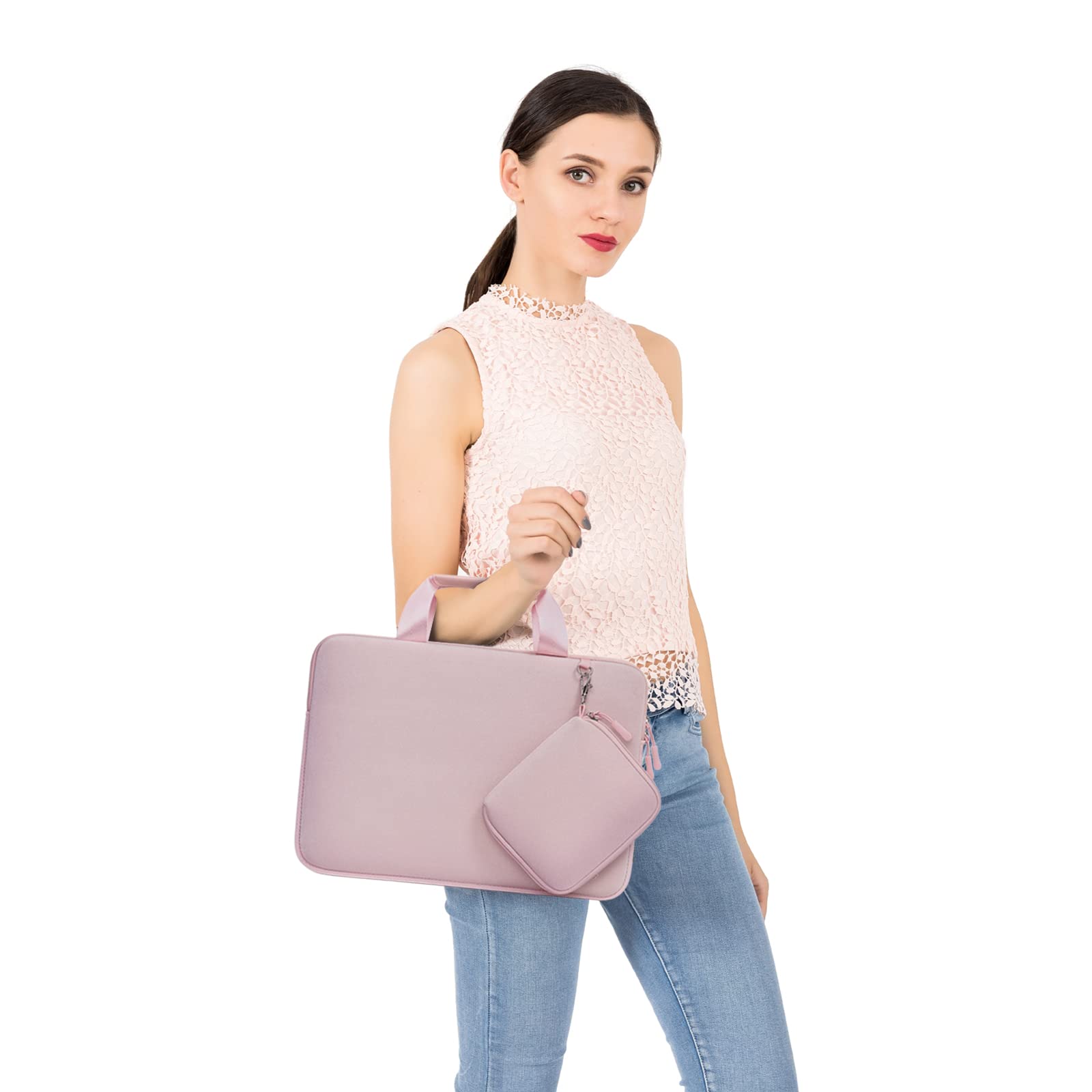 Foto 6 | Funda Para Portátil Mosiso Para Macbook Air/pro 13/14 De 13,3 Pulgadas, Rosa - Venta Internacional.