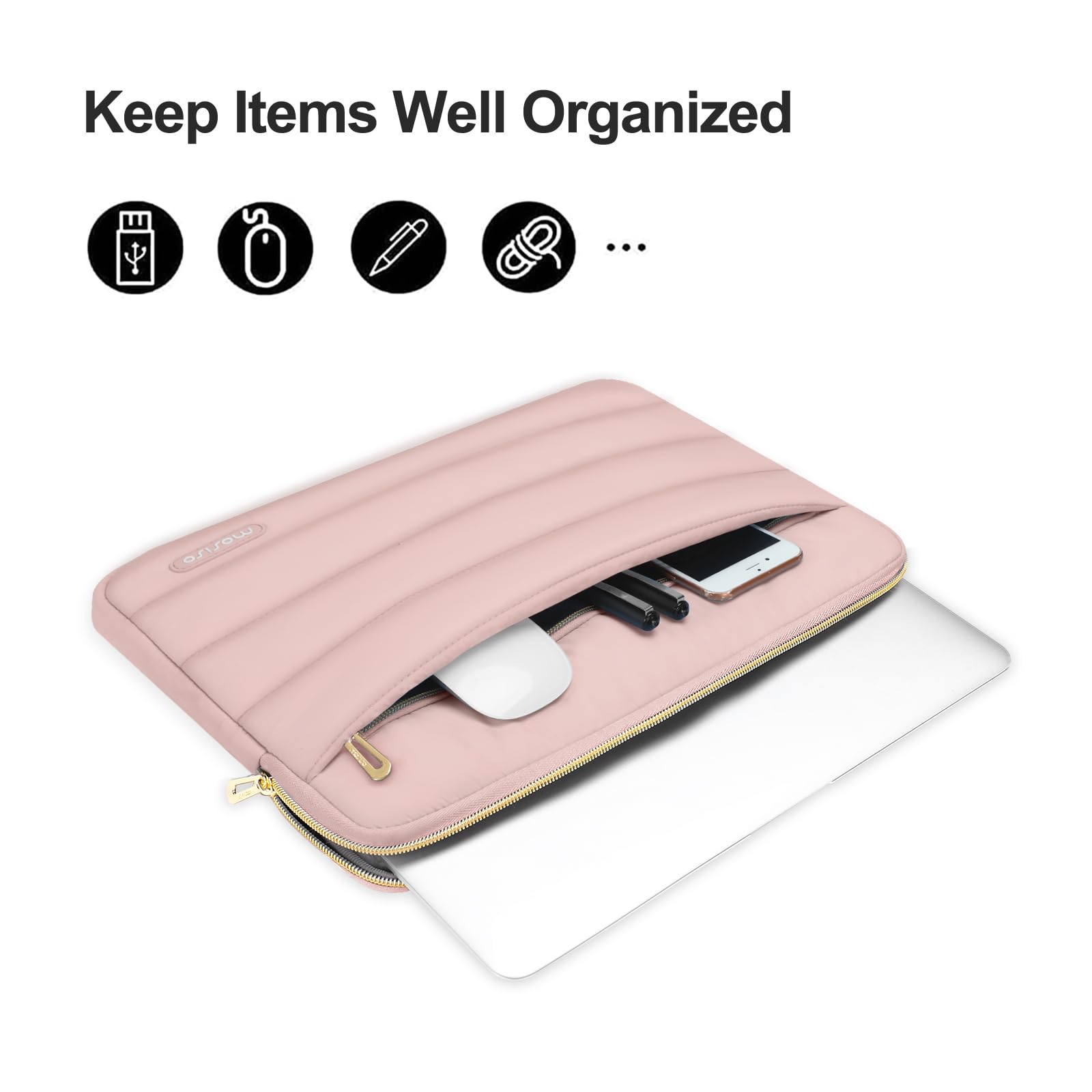 Foto 3 pulgar | Funda Para Portátil Mosiso De 13-14 Pulgadas Con Funda Abullonada Para Macbook Air/pro - Venta Internacional.