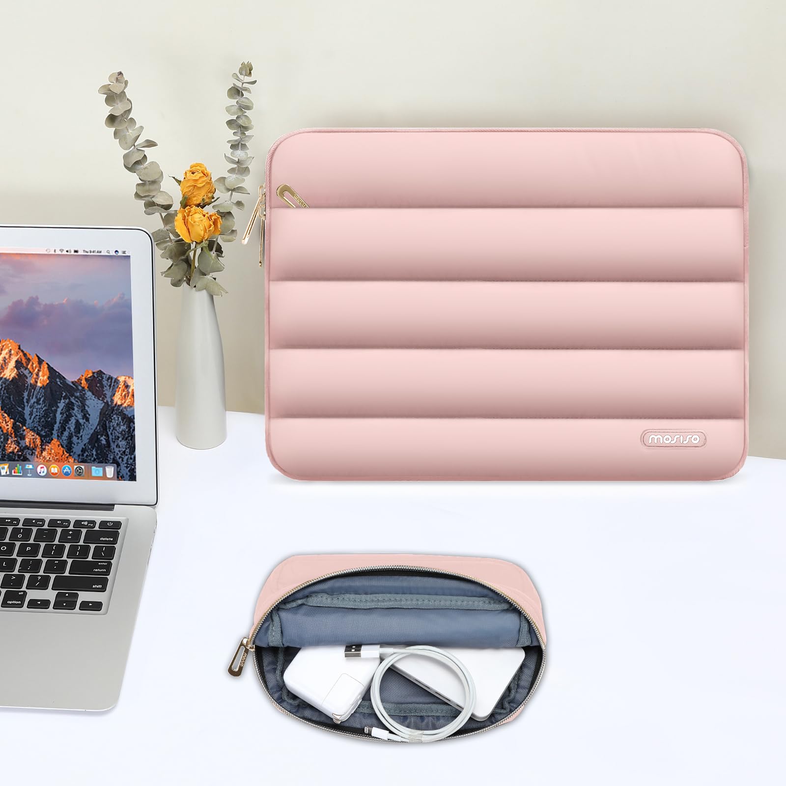 Foto 6 pulgar | Funda Para Portátil Mosiso De 13-14 Pulgadas Con Funda Abullonada Para Macbook Air/pro - Venta Internacional.