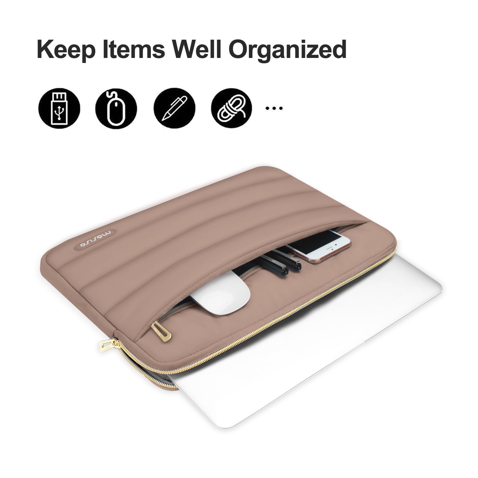 Foto 3 pulgar | Funda Para Portátil Mosiso De 13-14 Pulgadas Con Funda Abullonada Para Macbook Air/pro - Venta Internacional.