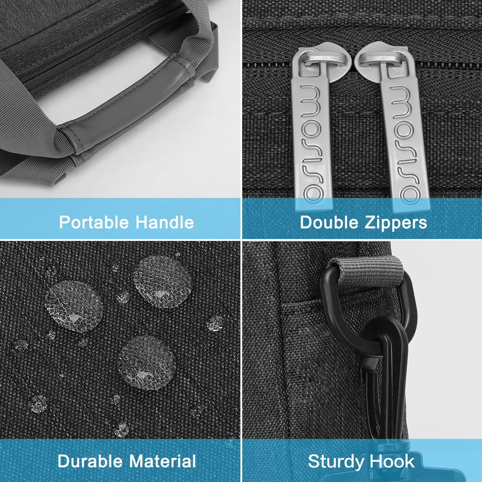 Foto 4 | Bandolera Mosiso Para Portátil, Para Macbook De 13 A 14 Pulgadas, Color Gris Pizarra - Venta Internacional.