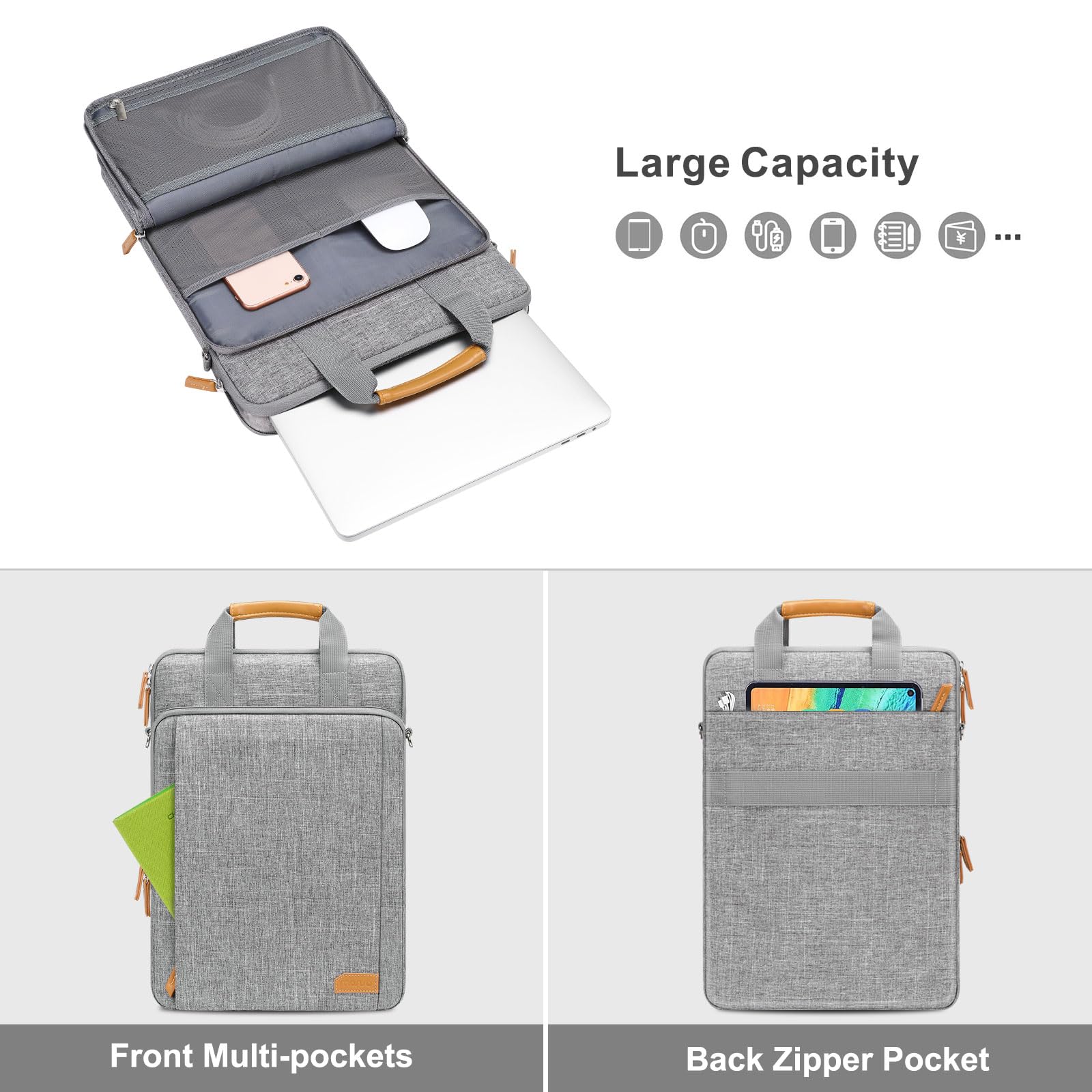 Foto 3 pulgar | Funda Protectora Para Portátil Mosiso 360, Bolsa Vertical Para Ordenador Portátil De 15,6 Pulgadas,  - Venta Intern