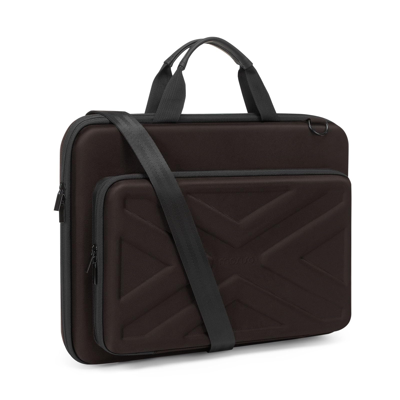 Foto 1 | Funda Rígida Mosiso Para Portátil De 17.3 Pulgadas Con Bolsillo Frontal, Color Marrón - Venta Internacional.